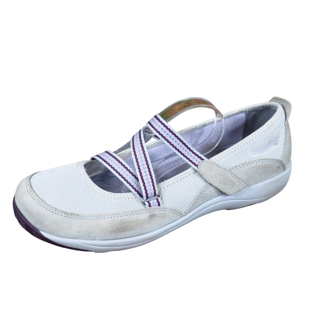 Dansko Hazel Women Mary Jane Sneaker Size 40 Walking Comfort White Gray Purple